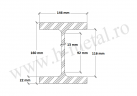 Profil HEM zincat 140 mm 2